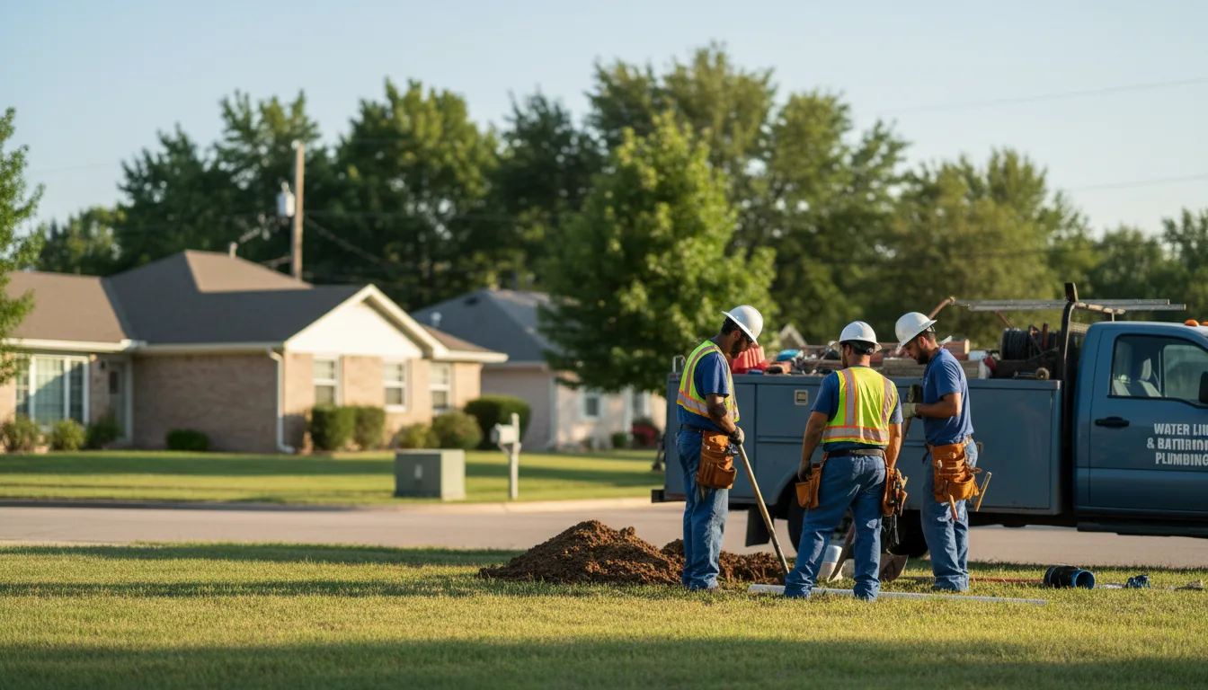 Residential water line and bathroom plumbing service in Allouez, MI